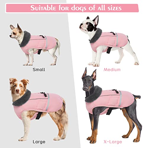Image of QBLEEV Warm Dog Coat, Reflective Dog Jacket, Waterproof Dogs Winter Coat