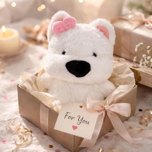 Image of SCOOBA Super Soft Tiny Dog with Bow Soft Toy (Tiny Bow Dog)