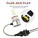 Trepb H11 H8 Wiring Harness with Tinned Copper & Teflon Jacket - Headlight Fog Light Pigtail Connector Plug Kit, Low Beam Socket Adapter for H11 H8 LED Bulbs, Automotive Electrical Replacement