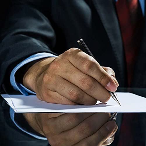 Jw.org Metal Clip Top Ball Point Black Ink Fine Tip Executive Pen With Insert Cover For Gifting Color Assortment Red, Blue, & Black, Set Of 6 #TOP5