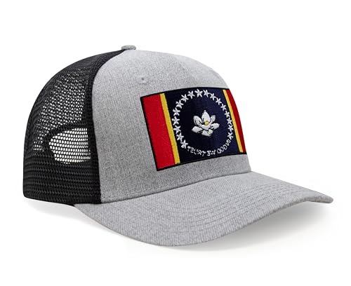 Image of International Tie State Hat for Men and Women, Adjustable Snapback Trucker Baseball Cap with Embroidered Patch