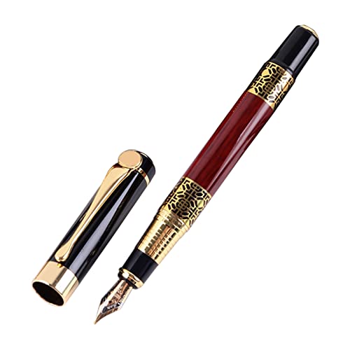 Plumas estilográficas de grano de madera con punta extrafina, escritura suave, suministros de oficina para regalos de diario