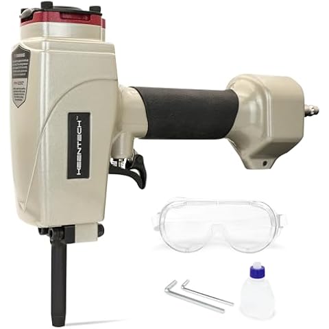 KEENTECH Pneumatic Nail Remover, Professional Heavy Duty Air Punch Nailer, Denailer Air Gun with Dual Safety Trigger for Straight and Bent Nail, 9-16 Gauge nail removal gun for Wood Workpieces, Pallet Cover