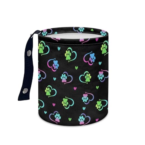 Image of Dog Paw Heart Car Garbage Can Mini Car Trash Bin Car Organizer Car Storage Bag Waterproof Portable Men Accessories Car Decor