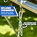 Squirrel Products Heavy Duty Strap Swing Seat - Heavy Duty Swing Seat Replacement and Carabiners for Easy Install - Blue