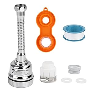 Wasserhahn Verlängerung,360 ° Drehbarer Spritzwassergeschützt Wasserhahn, Flexibler Wasserhahn Sprüher,verlängerung wasserhahn,Boost Pressure Water Saver ,für Wasserhähne in Küchen und Toiletten