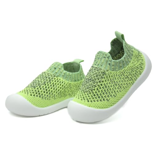Baby Shoes for Boys Girls Infant Toddler First Walkers Non-Skid Slipper Breathable Knitted Mesh Lightweight Walking Shoes Boy & Girls Tennis Shoes Slip-on Soft Sole Indoor & Outdoor Sneakers