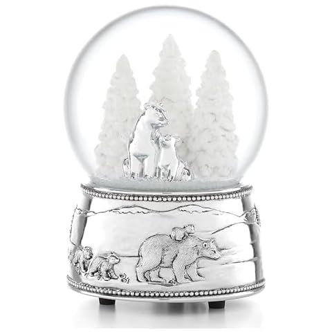 Reed & Barton 886529 North Pole Bound Polar Bear Musical Snow Globe, Christmas & Holiday Decor Cover