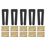 PATIKIL 5 Sets High Calibration Fan Blade Balance Tool Includes 5 Pcs Plastic Clips and 10 Pcs Metal Adhesive 3G Weight, Gold