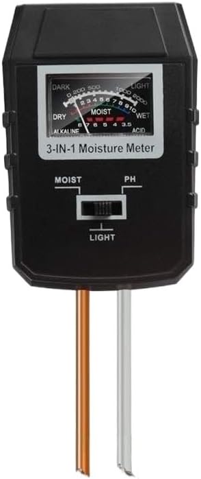 3-in-1 Soil PH Meter Tester Indoor Plants Garden Lawn Light Sensor No Battery Needed