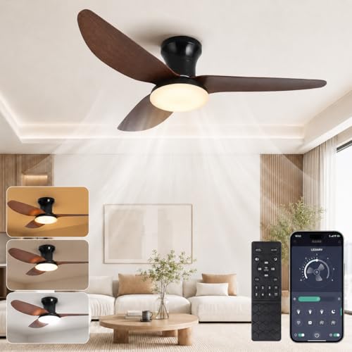 Ventilateur de plafond avec éclairage LED Ø100cm contrôlable par application et télécommande