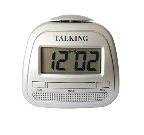 KWANWA Small Alarm Clock with Time Talking | Hourly Report | Real Time& Chime Report| Three Kinds of Alarm Sounds