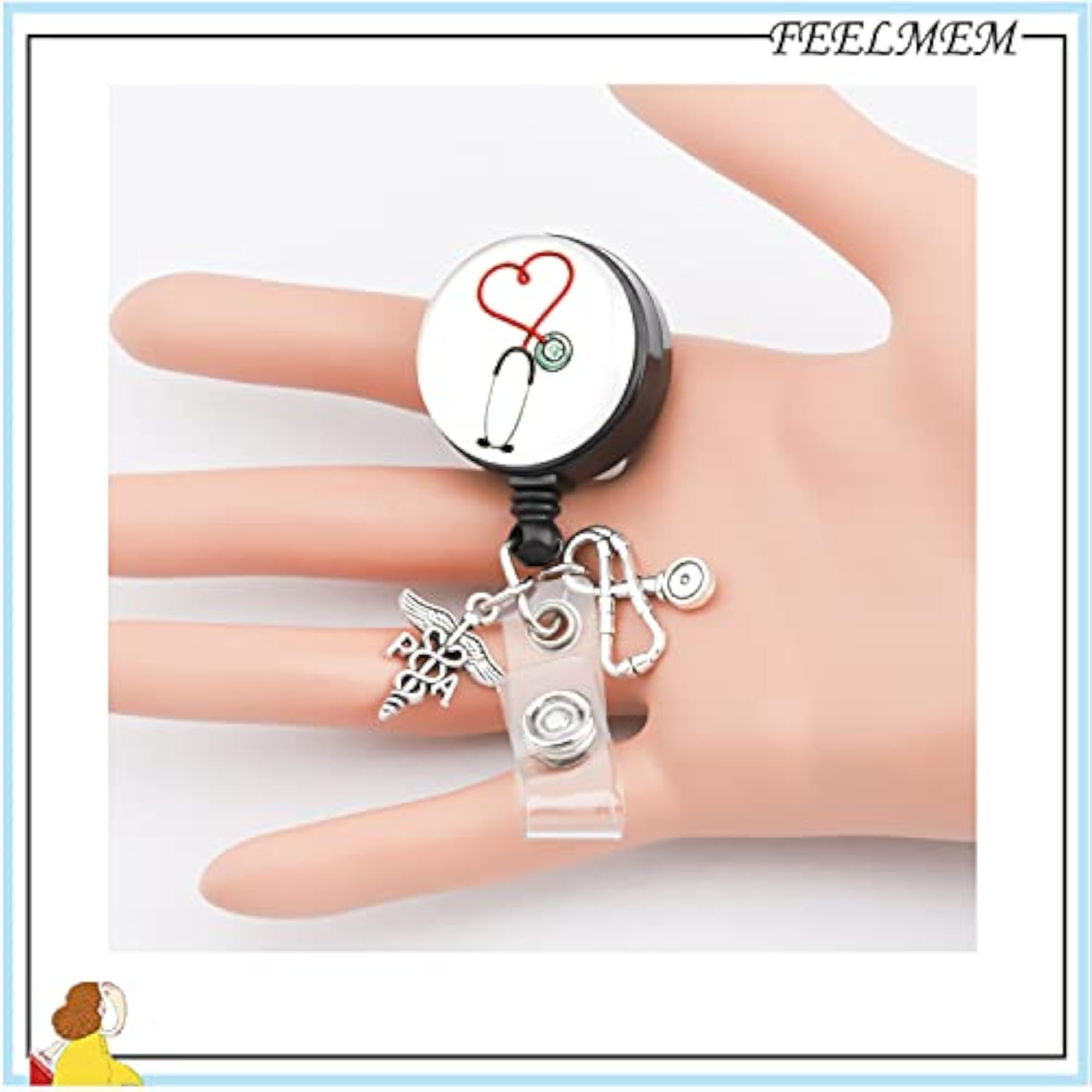 PA Medical Stethoscope Retractable Badge Holder Gift