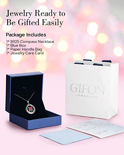 S925 Necklace Gift for Wife |Compass Jewelry |Women Anniversary |Sterling Silver |Girlfriend Birthday Gifts for Her Valentines |I'd be Lost without You |Jewel 18K Gold - Image 6