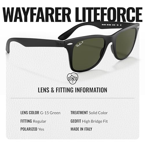 Ray-Ban RB4195 WAYFARER LITEFORCE Square Shaped Sunglasses for Men & Women with Official RAYBAN Eyewear Kit4