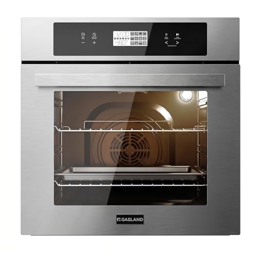 GASLAND 24 Inch Electric Wall Oven, 2.6 Cu.ft Built-in Single Wall Oven, 12 Cooking Functions, 3D Heating, Convection Oven with Rotisserie, Touch Control, Safety Lock, ETL Certified, Stainless Steel