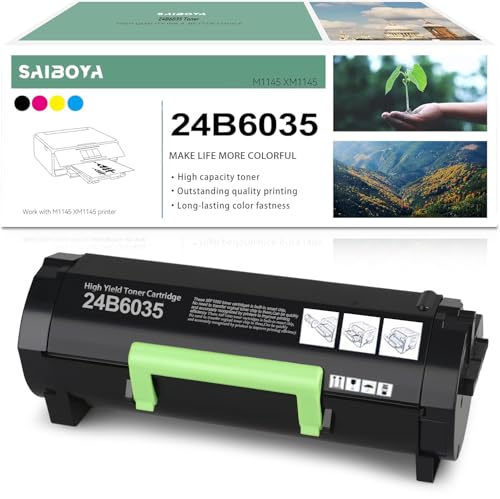 SAIBOYA 24B6035 Black Toner Cartridge Replacement for Lexmark M1145 Toner Compatible M1145 XM1145 Printers,16000 Pages