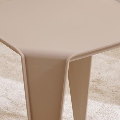 Image of Home Centre | Winfield Polypropylene Stool | Sitting Stool for Home | Beige | 1 Year Warranty