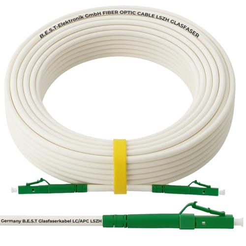Germany B.e.s.t Glasfaserkabel 20M Simplex LC/APC auf LC/APC LSZH Patchkabel LWL 3,00mm Patchcord