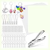 HuddleGlow Juego de 229 Láminas de Plástico Retráctil, Kit de de Papel Retráctil con 20 Hojas de Papel Retráctil, Perforadora y