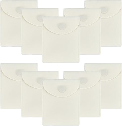 Miniatura 8 de NBEADS 12 bolsas de terciopelo para joyas con botón a presión, 2.75 x 2.75 pulgadas con fecha de terciopelo rojo, bolsas de almacenamiento de joyas