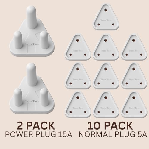 Image of Switch Board Cover for Kids Safety [6 Piece] | Socket Protector for Kids | Plug Protector Baby Safety 1Pcs-Power Plug(15A), 5Pcs-Normal Plug(5A) (6 Pieces)