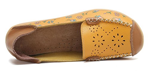 Image of VenusCelia Women's Floral Comfort Walking Flat Loafer