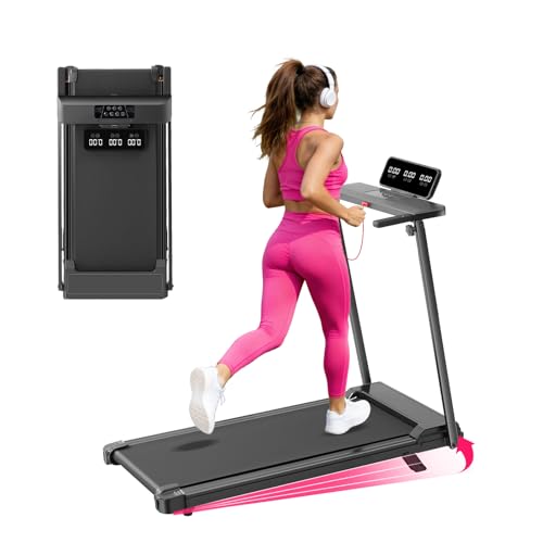 Image of Portable Treadmill for Home Small, Walking Pad with Handle Bar, 3.5HP Eelectric Walking Pad Treadmill with Handle Bar and Incline, Small Treadmills for Home Exercising, 0.6-10MPH, 400BS