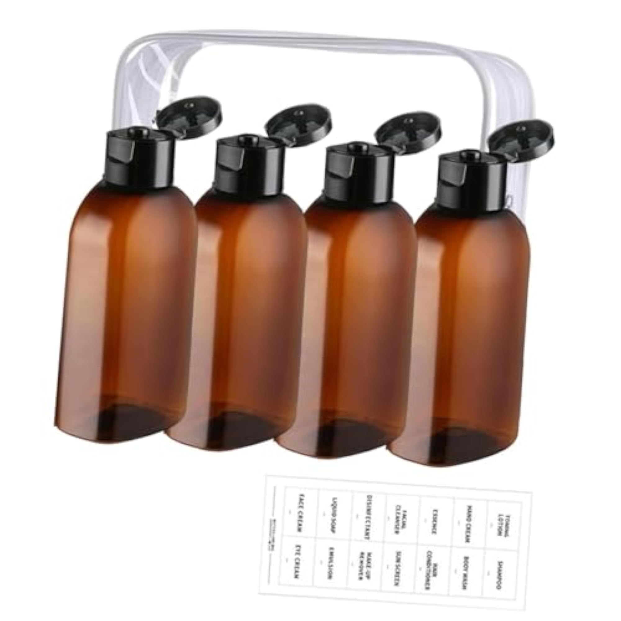 4Pcs Travel Toiletry Bottles for Hair Oil