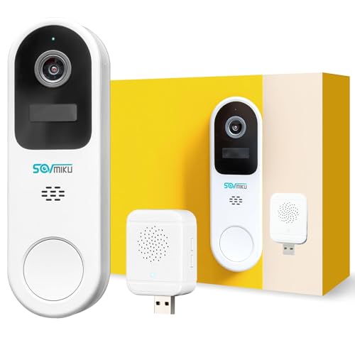Vicohome DB3 2K Smart Video Doorbell with Chime, Home Security Battery Camera Wireless, Audible Alarm, Easy to Setup, Human Detection,Two Way Audio, 2.4GHz Wi-Fi, No SD Slot, 180 Days Exchange Policy