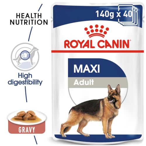 Image of Royal Canin Maxi Adult Dog Wet Food, Supports Digestive Health & Optimal Health, Pack of 40, 140 Grams