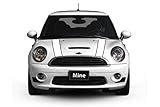 The Pixel Hut gs00166 White with Black Border Hood Stripes for MINI Cooper and S (2007-2013)