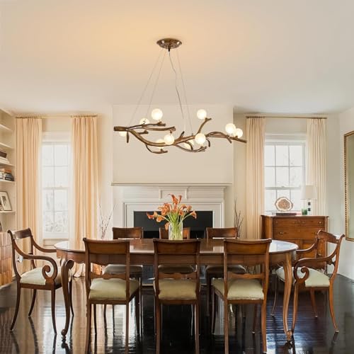 Lustres mi-siècle moderne et suspension branche d'arbre 10 feux - 2