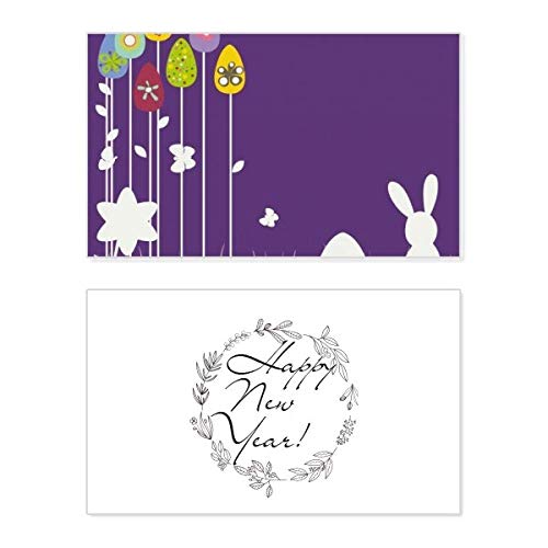 Tarjeta de Pascua religiosa con mariposas moradas ideal para regalar a la familia