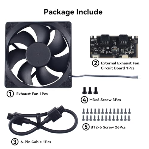 Ventilateur d'échappement externe pour BambuLab P2S pour éliminer les odeurs d'impression - 4