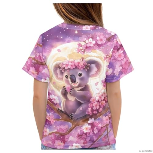 Image of WELLFLYHOM Kids Tshirts Girls Boys Short Sleeve Crewneck Tees Shirts Casual Sport Pullover Tops Size 3-16 Years