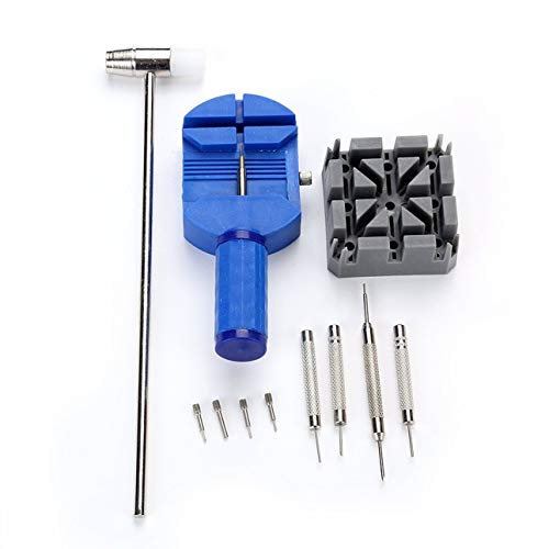 Preisvergleich Produktbild Ba30DEllylelly 11PCS Simple Watch Repairing Tools Kit Langlebiger Uhrenriemenhalter Pin Punches Hammer Set Haushalts-DIY-Tools-Kit