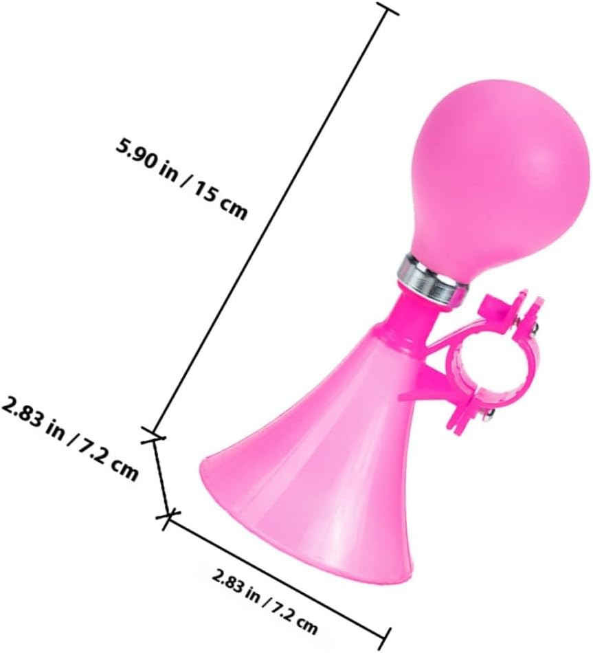 3pcs Portable Bike Horn Set for Bicycle Teens – Manual Squeeze Air Horn Pink Decorative Bicycle Accessory for Cycling Safety