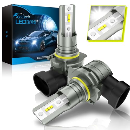 Sycreek 9012 HIR2 żarówki LED, 22000 LM CanBus bez błędów 6500K super jasne światła drogowe i mijania, zestaw do wymiany lamp halogenowych i reflektorów ksenonowych, 2 żarówki Hir2