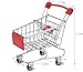 HAICHEN TEC Bird Toys Mini Shopping Cart Trolley Bird Parrot Pet Intelligence Growth Utility Cart Mode Storage Decoration Toys (Red)