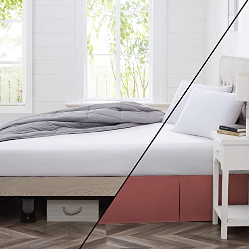 Southshore Fine Linens® - Vilano® Springs - 15 Inch Drop Pleated Bed Skirt, Marsala (Terra Cotta), King #TOP1