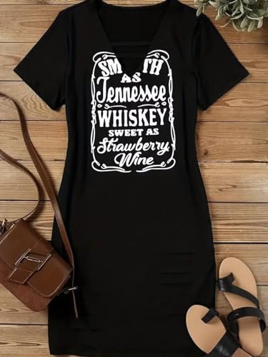 Smooth As Tennessee Whiskey Sweet As Strawberry Wine Mini Dress Women Cut Out V Neck Slim Bodycon Short Mini Dresses2