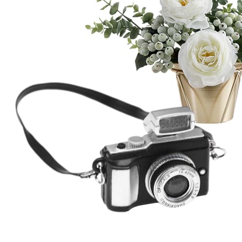 YUNFANG Appareil Photo Vintage - Mini Appareil Photo Rétro pour Poupées et Décoration, Ornement de Caméra, Accessoires de Photographie, avec Autocollants...