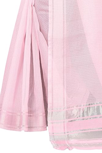Image of Sidhidata Women's Kota Doria Cotton Manipuri Saree With Unstitched Blouse Piece (Rasbharii Free Size)