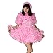GOceBaby Women Sissy French Maid Lockable Organza Puffy A Line Dress Uniform Crossdress (3X-Large) Pink