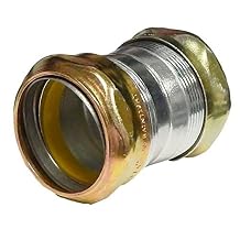 Morris Products 14990 EMT Rain Tight Compression Coupling, 1/2" Trade Size, 5-Pack