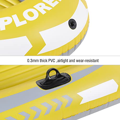 Bateau de pêche gonflable jaune résistant pour éviter les fuites - 6
