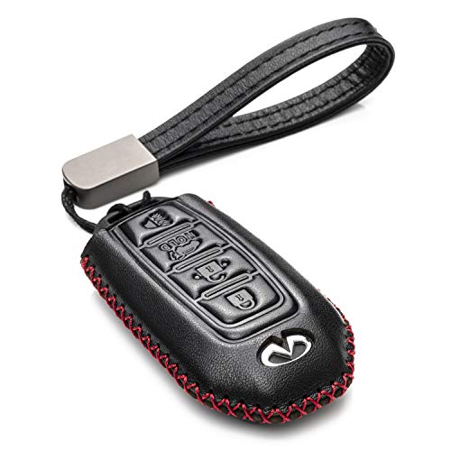 Étui en cuir Infiniti QX60 Vitodeco anti-choc et ajusté pour clé 4 boutons