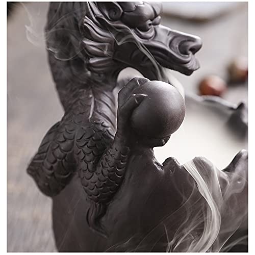 Dragon Incense Holder Waterfall,Skull Head Dragon Incense Burner,Romehaha Ceramic Backflow Insence Holder,Dragon Statue For Bedroom,Study,Meditation Room,Yoga Room,Hotel,Home Decoration #TOP5