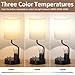 Bedside Table Lamps for Bedroom Set of 2 - Nightstand Light with AC Outlet and USB A & C for Charging, 3 Color Temperatures, Study Desk Lamp with Pen Holder & Phone Stand for Living Room/Dorm/Office